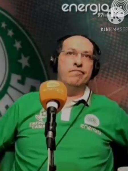 Jornalista Domenico Gatto foi alvo de provocações após eliminação do Palmeiras contra o CRB na Copa do Brasil - Reprodução