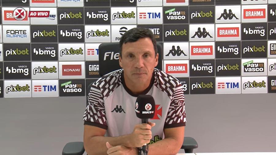 Zé Ricardo, técnico do Vasco, em entrevista coletiva - Reprodução VascoTV