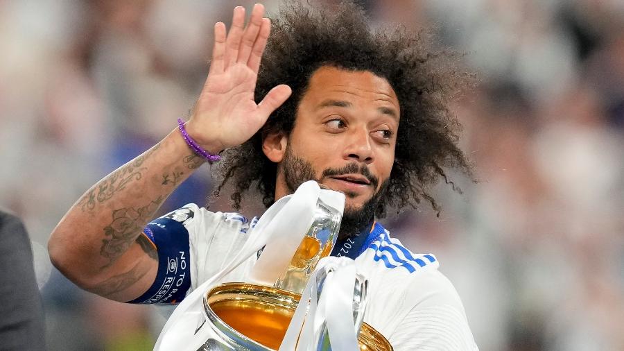 Marcelo está deixando o Real Madrid após uma longa e vitoriosa trajetória com a camisa do clube espanhol - Alex Gottschalk/DeFodi Images via Getty Images)