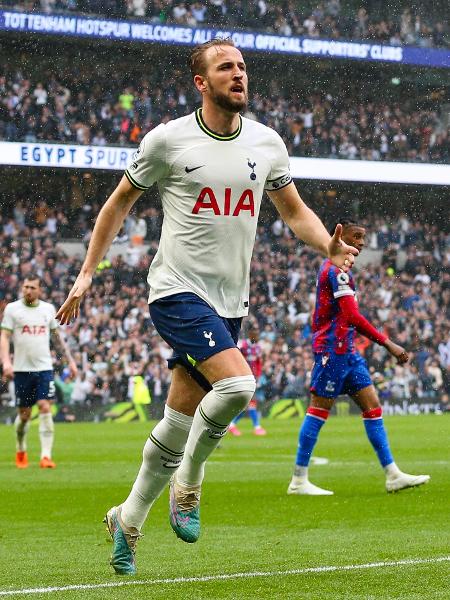Harry Kane comemora gol e marca atingida pelo Tottenham na Premier League - Craig Mercer/MB Media/Getty Images