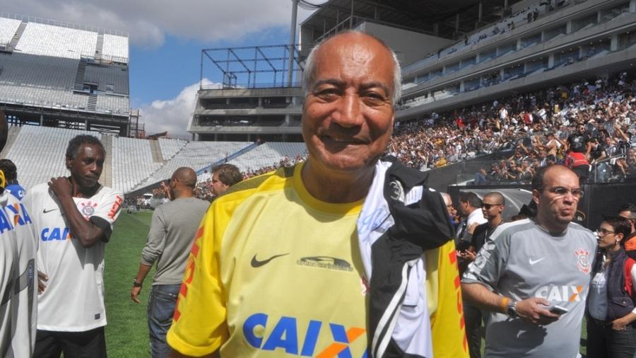 Tobias em 10 de maio de 2014, na inauguração da Arena Corinthians