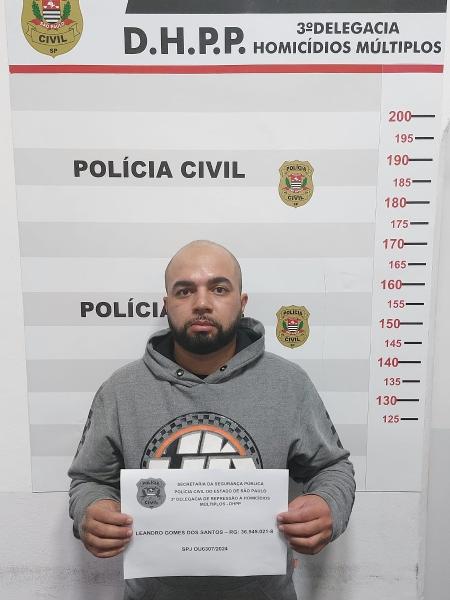 Leandro Gomes dos Santos, integrante da Mancha Verde, está detido pela polícia - SSP