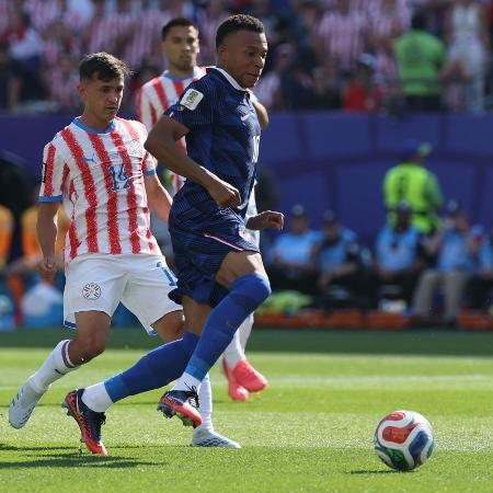 Kylian Mbappé, durante Paraguai x França na Copa do Mundo