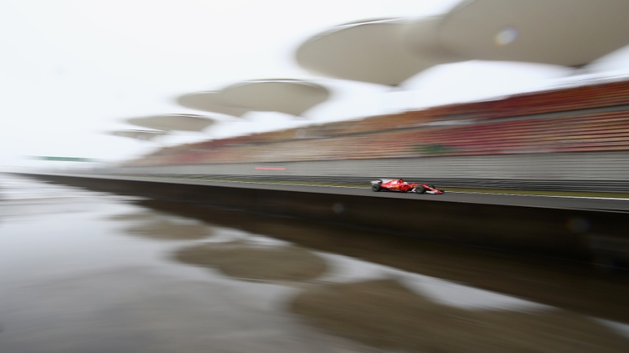Sebastian Vettel, da Ferrari, nos treinos livres para o GP da China - Clive Mason/Getty Images