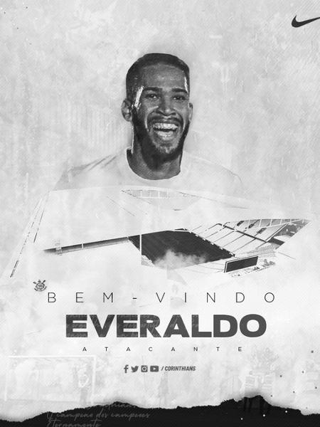 Corinthians anuncia Everaldo como reforço para o ataque do técnico Fábio Carille - divulgação/Corinthians