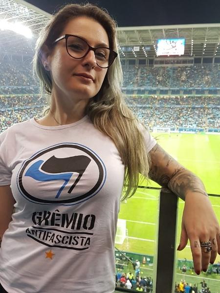 Soraya é torcedora do Grêmio e membra da Grêmio Antifascista - Arquivo pessoal - Arquivo pessoal