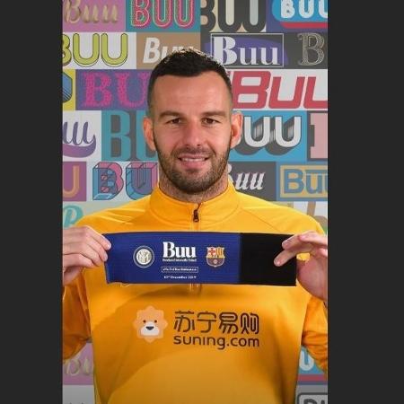 Faixa que capitães vão usar em Inter de Milan x Barça pela Champions - Divulgação/Inter de Milão