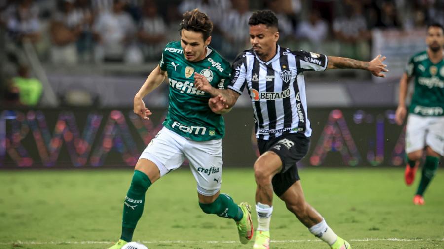 Raphael Veiga e Allan no duelo Atlético-MG x Palmeiras pela Libertadores - Staff Images / CONMEBOL