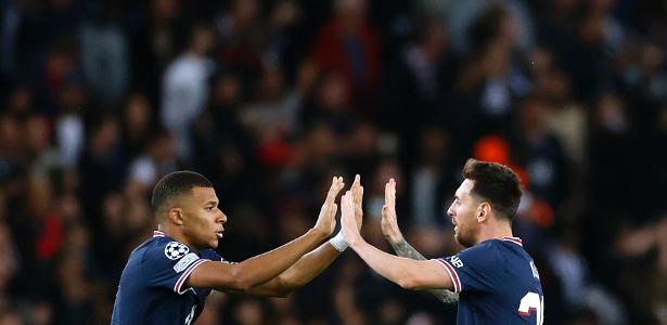 Messi e Mbappé celebram virada do PSG na Champions