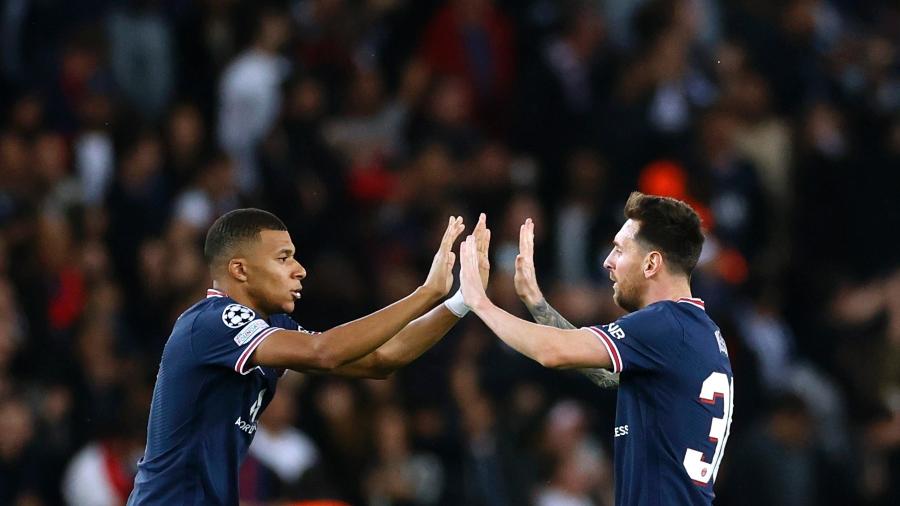 Messi e Mbappé celebram virada do PSG na Champions - REUTERS