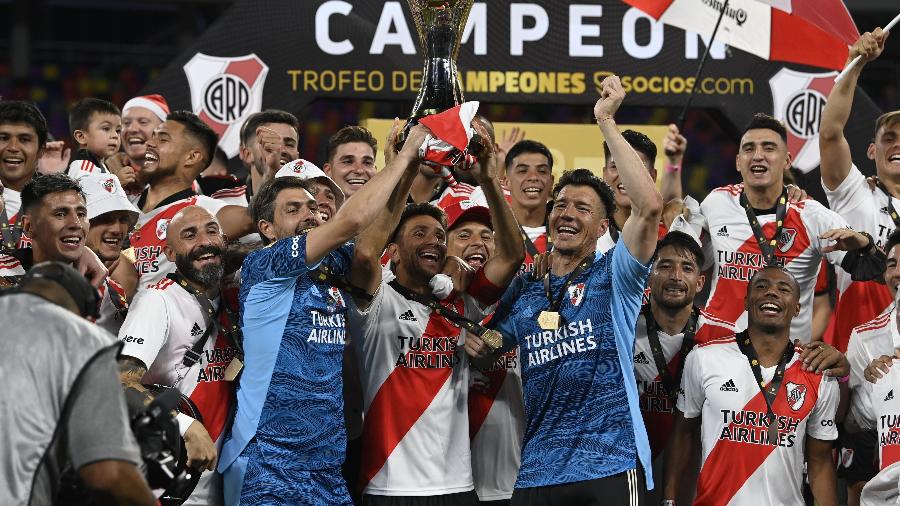 River Plate comemora título no Troféu dos Campeões na Argentina - Divulgação River Plate