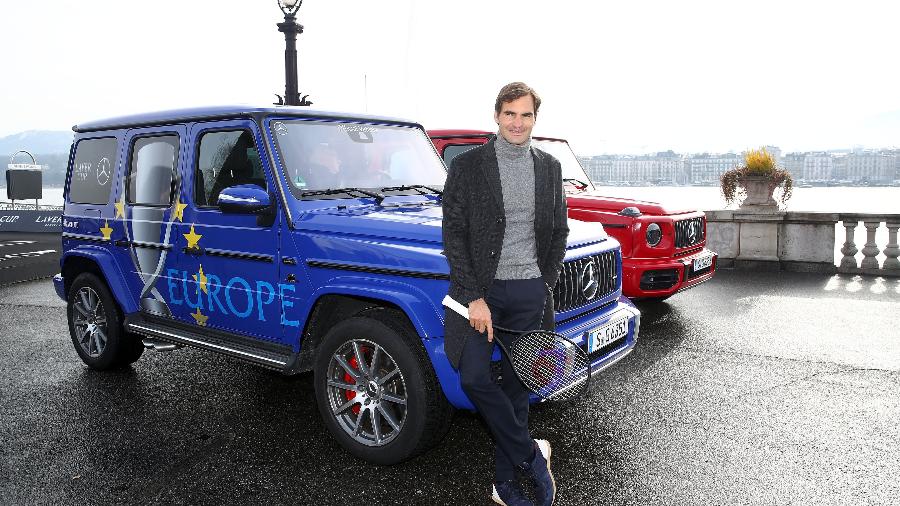 Roger Federer é patrocinado pela Mercedes - Julian Finney/Getty Images for The Laver Cup
