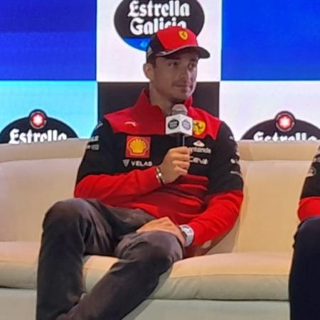 Charles Leclerc, piloto da Ferrari, em entrevista coletiva em São Paulo - Gustavo Setti/UOL