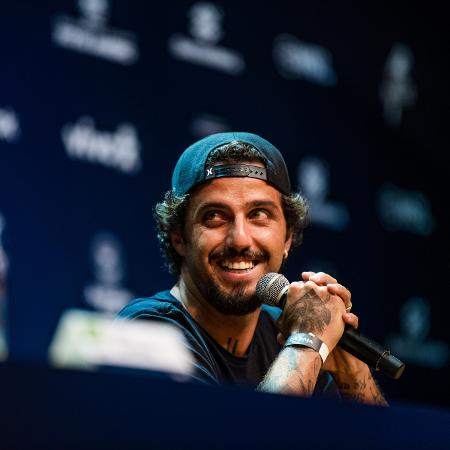 Filipe Toledo durante coletiva da WSL no Rio de Janeiro - Thiago Diz / WSL