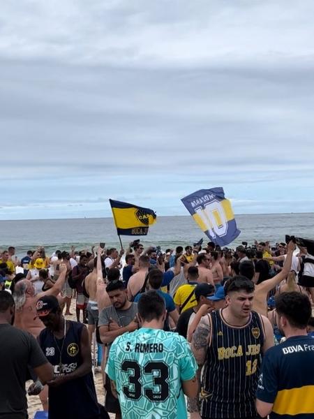 Torcida do Boca Juniors se reúne no Rio de Janeiro antes da final da Libertadores