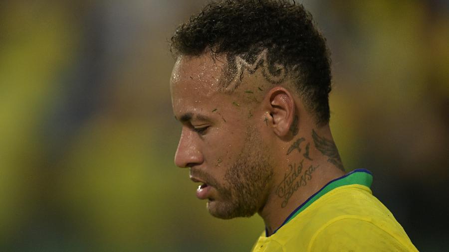 Neymar durante jogo da seleção brasileira nas Eliminatórias da Copa do Mundo