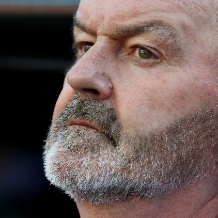 Steve Clarke, técnico da Escócia, no duelo contra o Marrocos Steve Clarke, técnico da Escócia, no duelo contra o Marrocos
