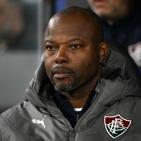 Marcão, técnico do Fluminense, em partida contra a Platense na Libertadores