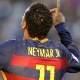 Neymar comemora o primeiro gol do Barcelona no Campeonato Espanhol - Efe