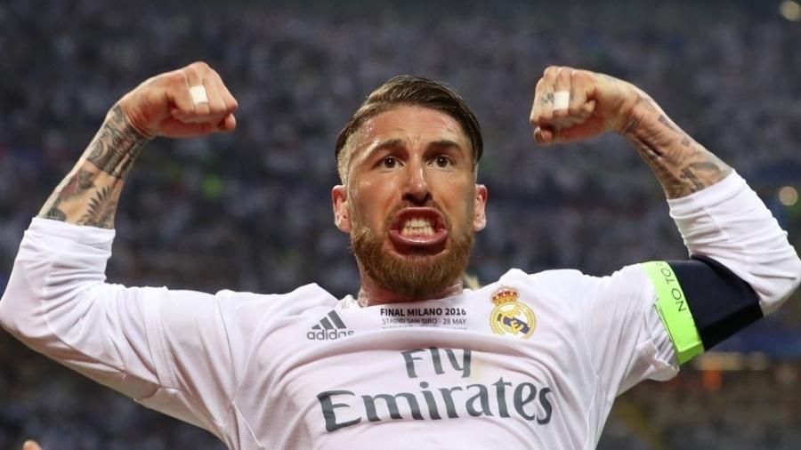 Sergio Ramos comemora gol contra o Atlético de Madri na final da Liga dos Campeões - Reuters / Carl Recine