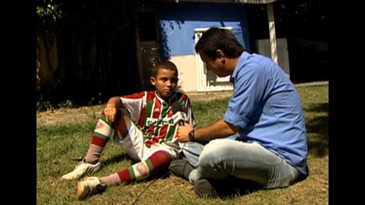 Fã de Fred, o tricolor Raílson foi personagem de reportagem do Esporte Espetacular em 2011 - Reprodução/TV Globo - Reprodução/TV Globo
