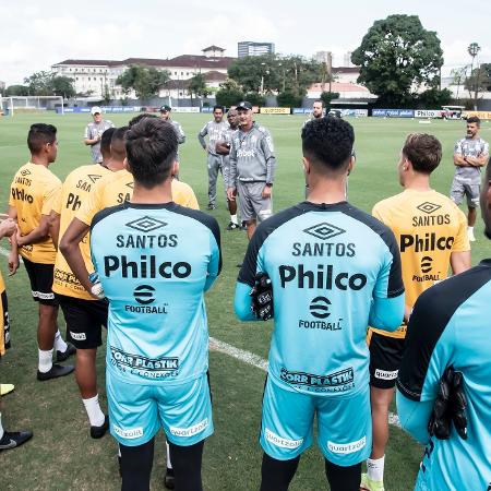 Lisca, em treino do Santos - Ivan Storti/Santos FC