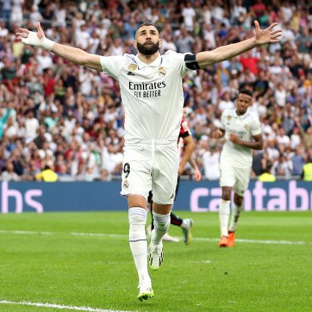 Karin Benzema marca gol pelo Real Madrid - Florencia Tan Jun/Getty Images