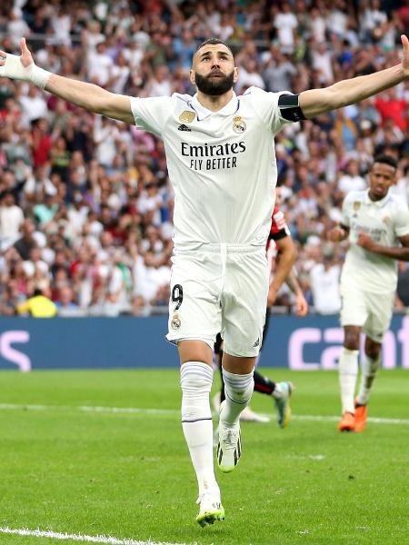 Karin Benzema marca o primeiro gol do Real Madrid - Florencia Tan Jun/Getty Images