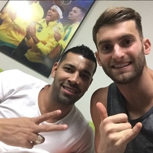 André Santos e Léo Baptistão na casa de Neymar - Instagram/Reprodução - Instagram/Reprodução