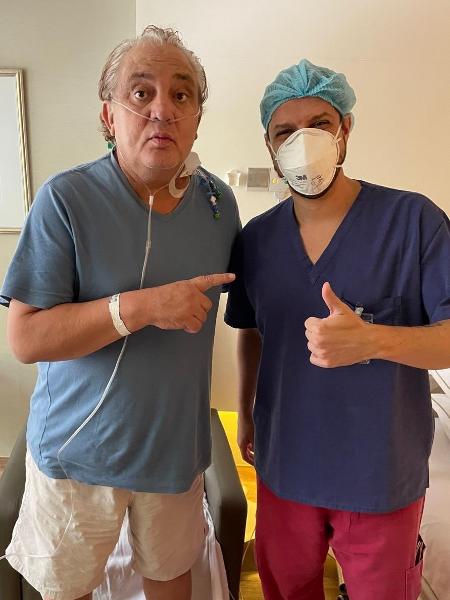 Ricardo Rocha comemora alta de Branco da UTI após internação por covid-19 - Twitter