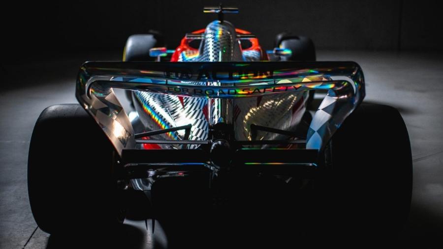 Aerofólio traseiro do novo carro da Fórmula 1 em protótipo mostrado pela categoria no ano passado - Divulgação/Fórmula 1 