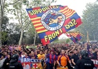 Torcedores do Barcelona cantam 'Vinicius morre' antes de jogo da Champions