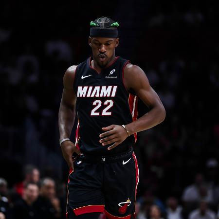 Jimmy Butler durante a derrota do Miami Heat para o Indiana Pacers, pela NBA