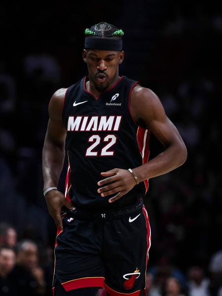 Jimmy Butler durante a derrota do Miami Heat para o Indiana Pacers, pela NBA