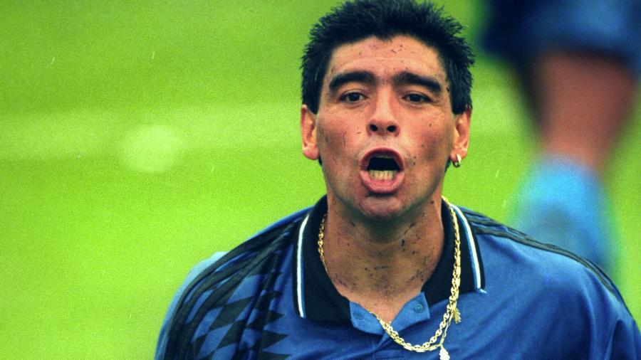 Diego Maradona, durante a Copa do Mundo de 1994 - EMPICS/PA Images via Getty Images