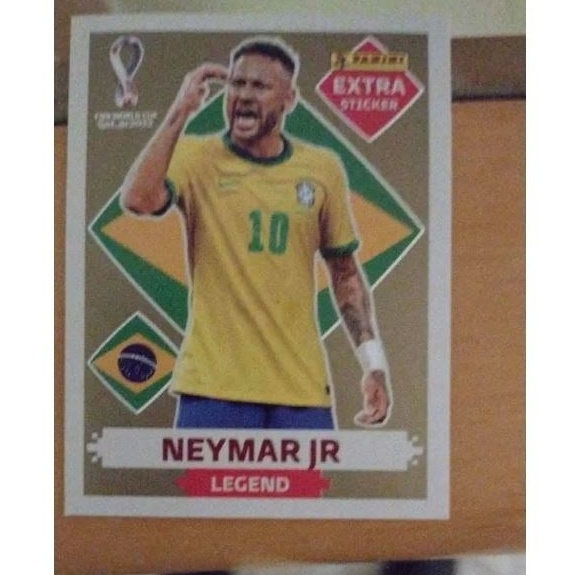 SAIU NEYMAR DOURADO NO ÁLBUM CASEIRO COPA DO MUNDO QATAR 2022 🇧🇭 COLANDO  FIGURINHAS CASEIRAS 