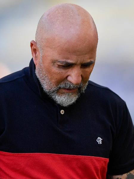 Jorge Sampaoli, técnico do Flamengo, durante clássico contra o Botafogo - Thiago Ribeiro/AGIF