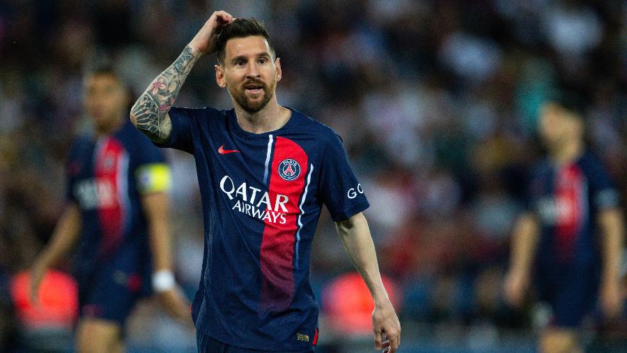 Lionel Messi durante sua última partida no PSG
