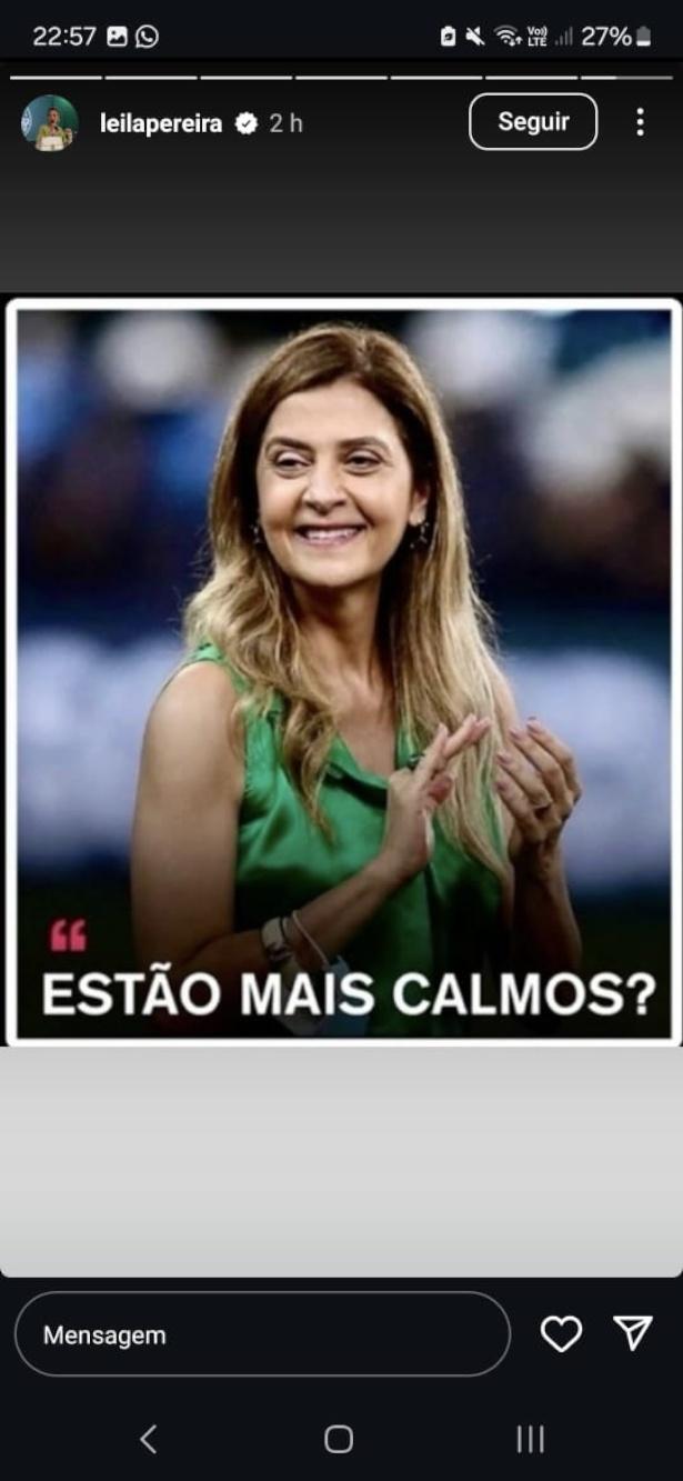 Leila Pereira manda recado para a torcida do Palmeiras após classificação no Paulista