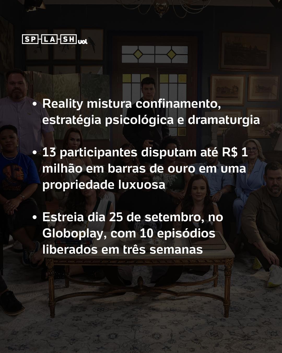 Herança em Jogo: Globoplay estreia reality em 25 de setembro