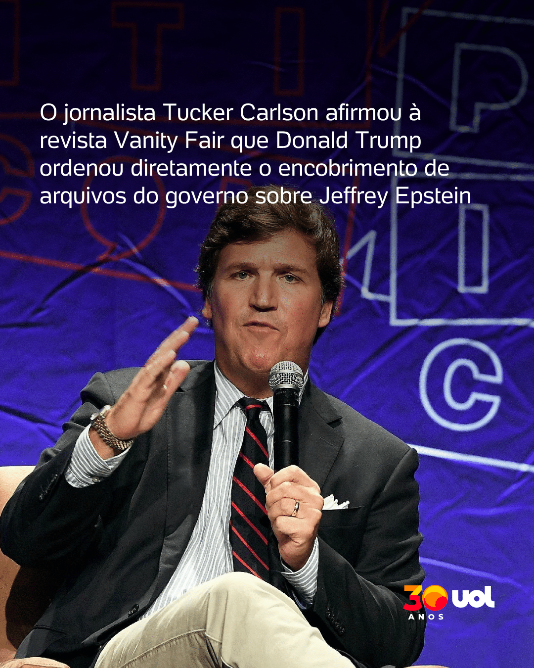 Tucker Carlson diz que Trump mandou encobrir arquivos do caso Epstein - 2 - undefined