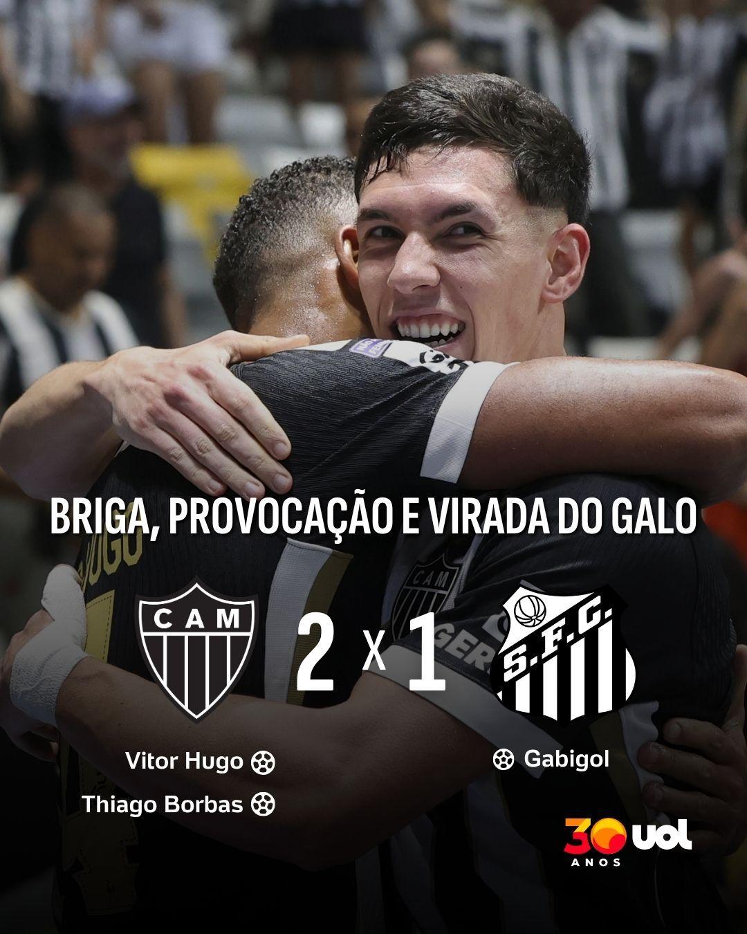 Placar Atlético-MG x Santos - undefined