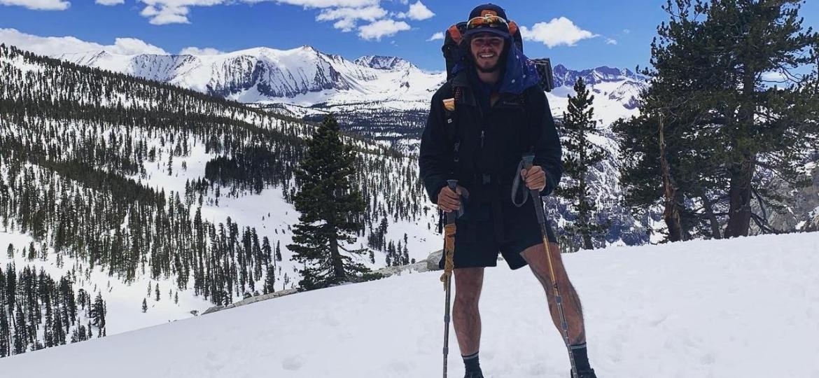 André durante a Pacific Crest Trail, trilha lendária que cruza a costa oeste americana - Arquivo pessoal