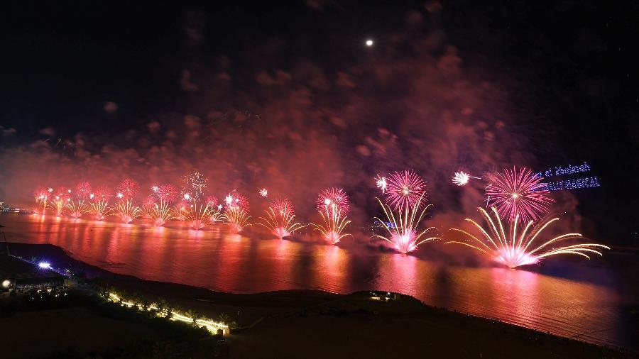 Réveillon recordista em Ras Al Khaimah, nos Emirados Árabes Unidos