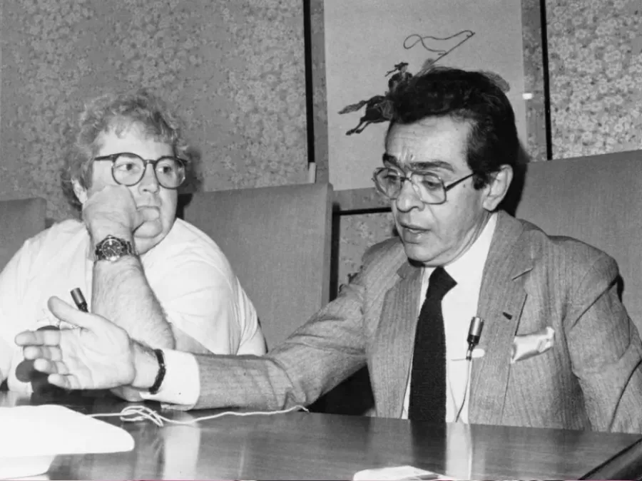 Jô Soares e Chico Anysio em 1985 - Geraldo Guimarães/Estadão Conteúdo