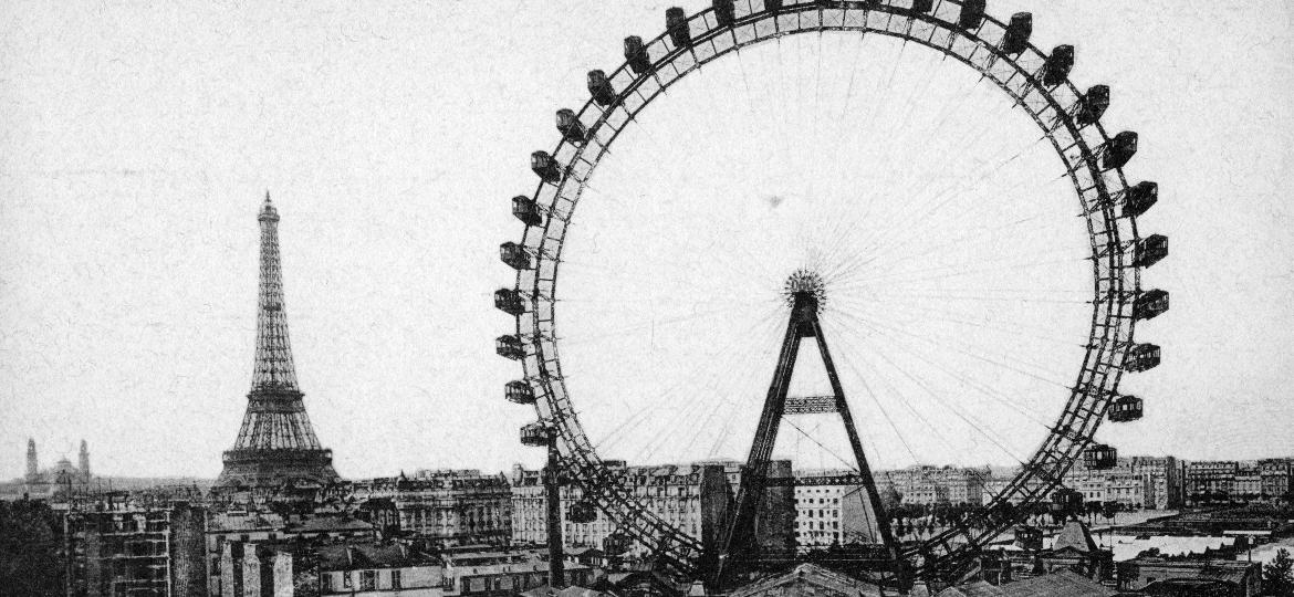 Grande Roue de Paris, construída na Exposição Mundial de Paris, em 1900, e demolida em 1920 - Culture Club/Getty Images