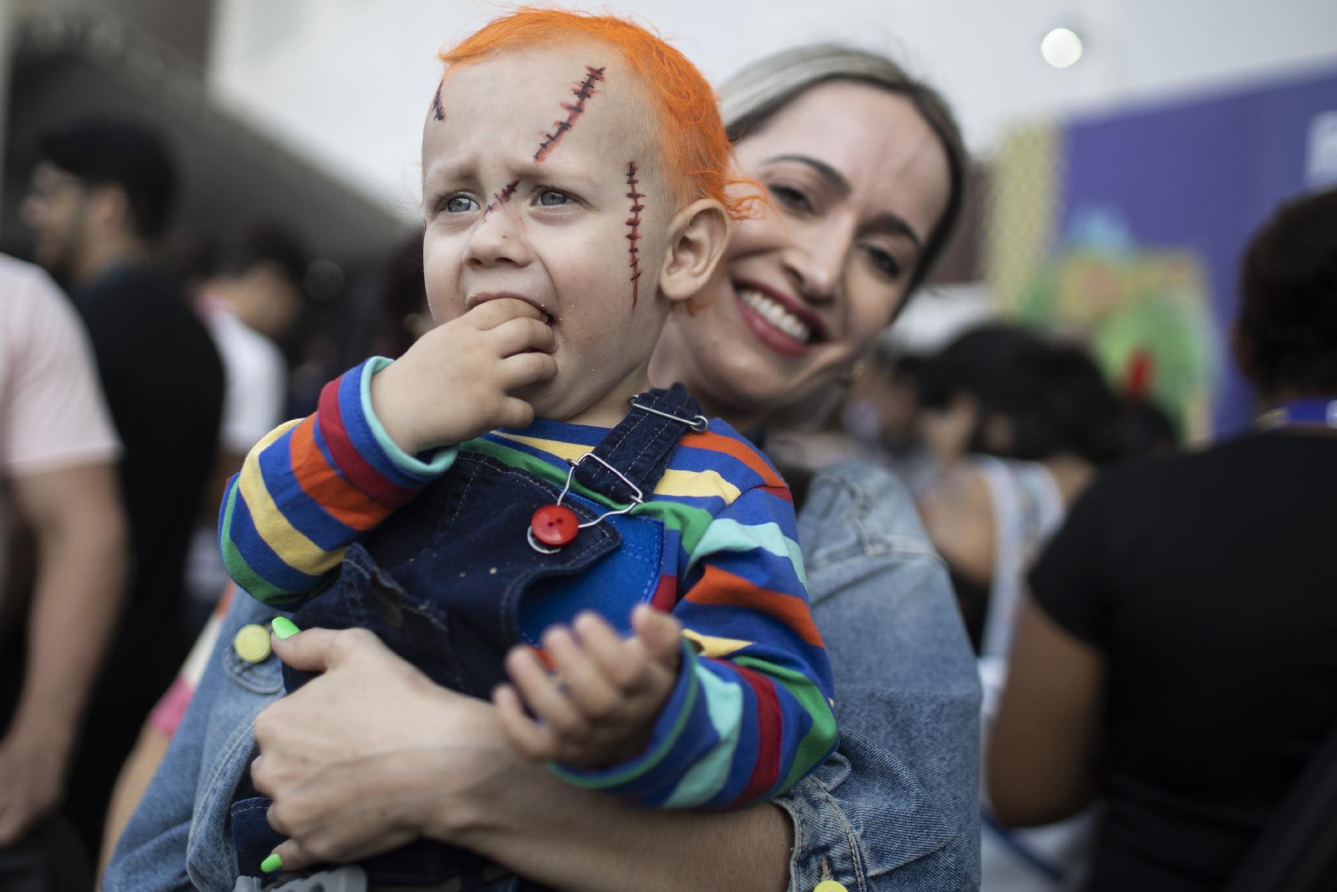 Os pequenos também capricharam no visual na CCXP - Ricardo Matsukawa / UOL