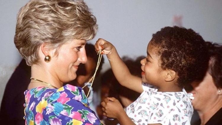 Princesa Diana durante sua visita ao Brasil