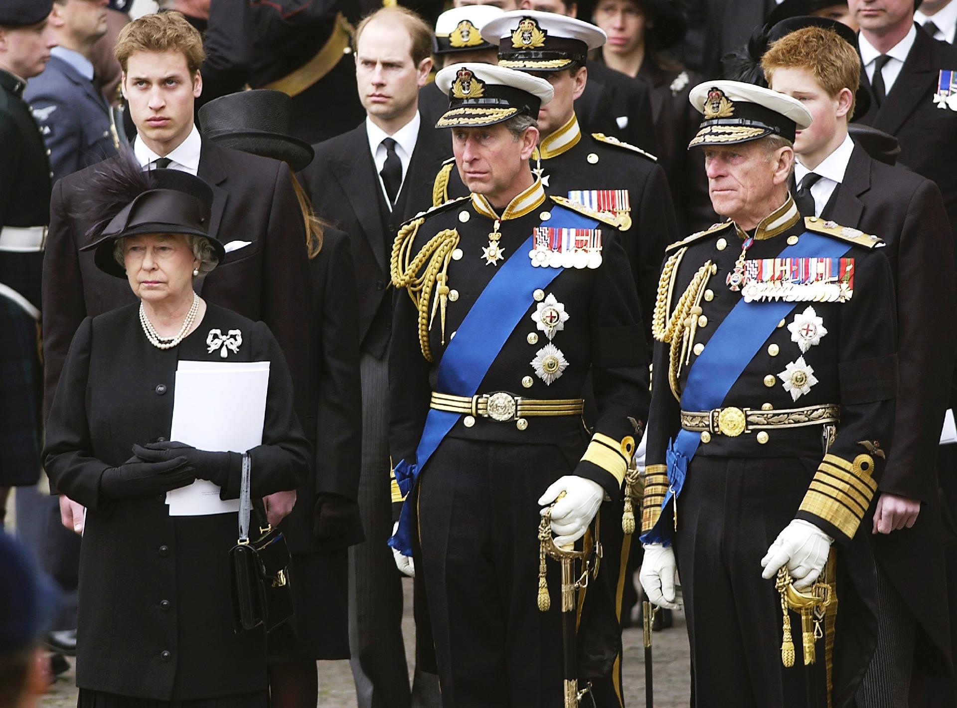 Queen  Elizabeth at her mother's funeral in April 2002 - Getty Images