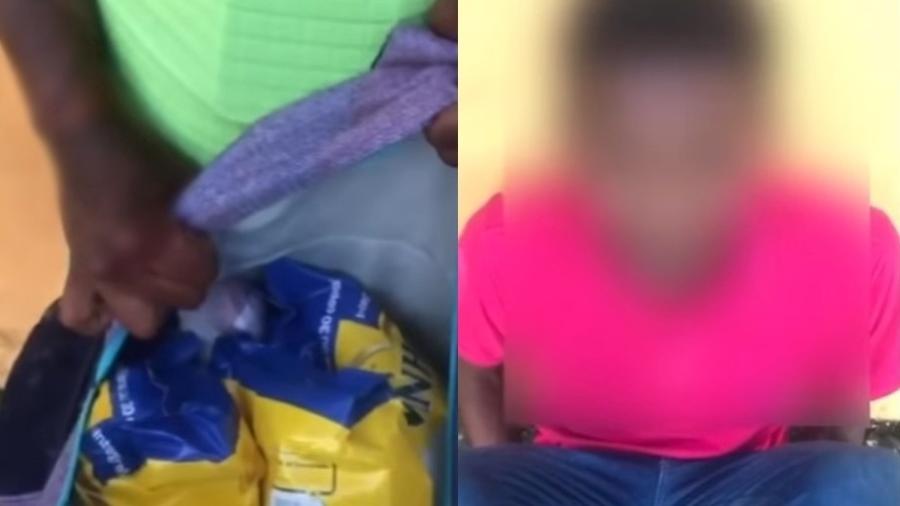 Um vídeo divulgado nas redes sociais mostra agressões a duas pessoas negras na parte externa de um mercado da rede Carrefour em Salvador  - Reprodução